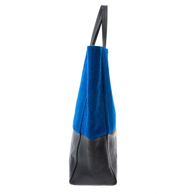 Bolsa-Celine-Tote-Feltro-Azul
