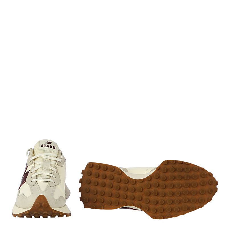 Tenis-Staud-e-New-Balance-Cinza-Branco-e-Marrom