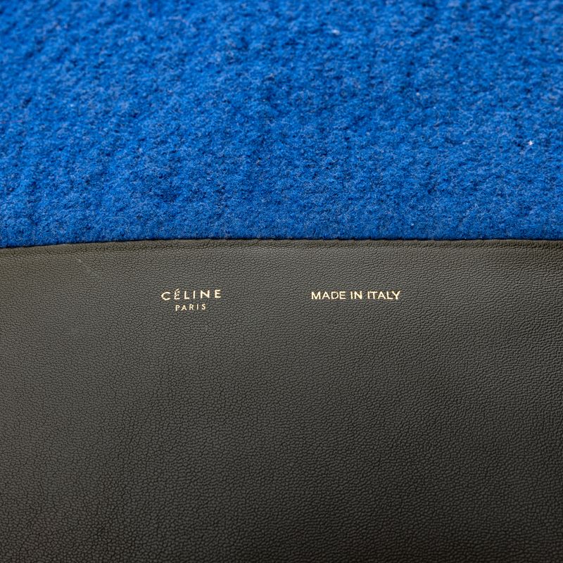 Bolsa-Celine-Tote-Feltro-Azul