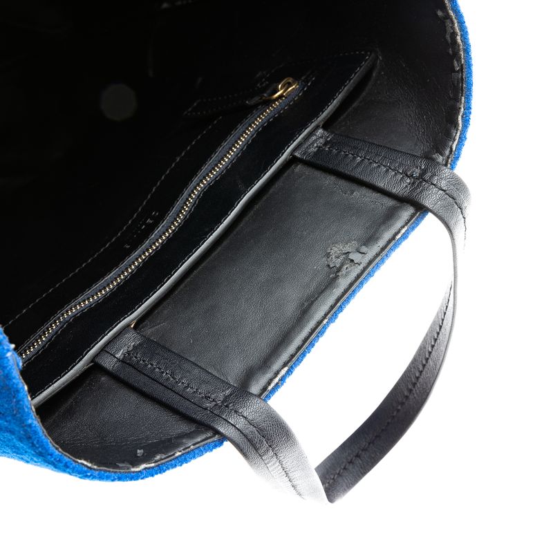 Bolsa-Celine-Tote-Feltro-Azul