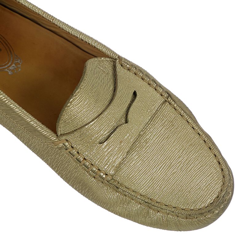 Mocassim-Tods-Couro-Dourado