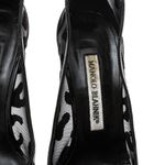 Scarpin-Manolo-Blahnik-Tela-Animal-Print-Preto