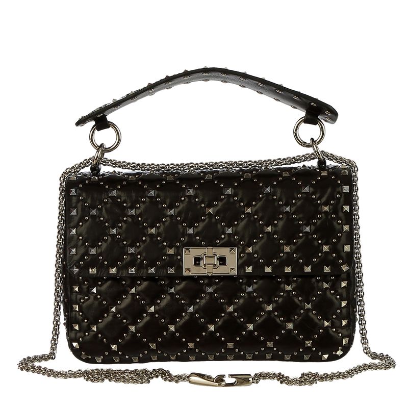 Bolsa-Valentino-Garavani-Rockstud-Spike-Nappa-Preta-