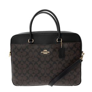 Pasta Coach Signature Couro Preto