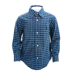 Camisa Ralph Lauren Infantil Xadrez Azul