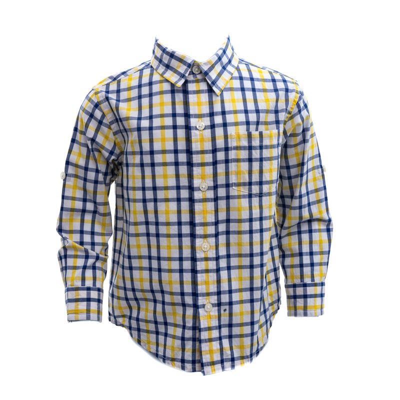 Camisa-Ralph-Lauren-Infantil-Xadrez-Branco-Amarelo-e-Azul