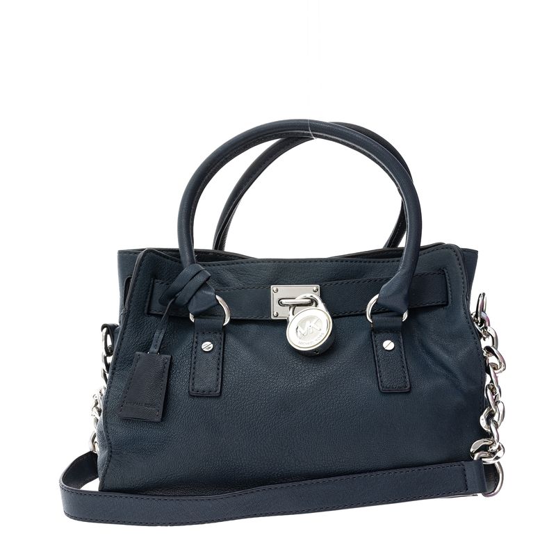 Bolsa-Michael-Kors-Cadeado-Couro-Azul