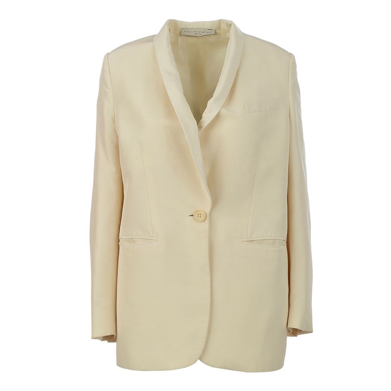 Blazer-Stella-McCartney-Tecido-Creme-