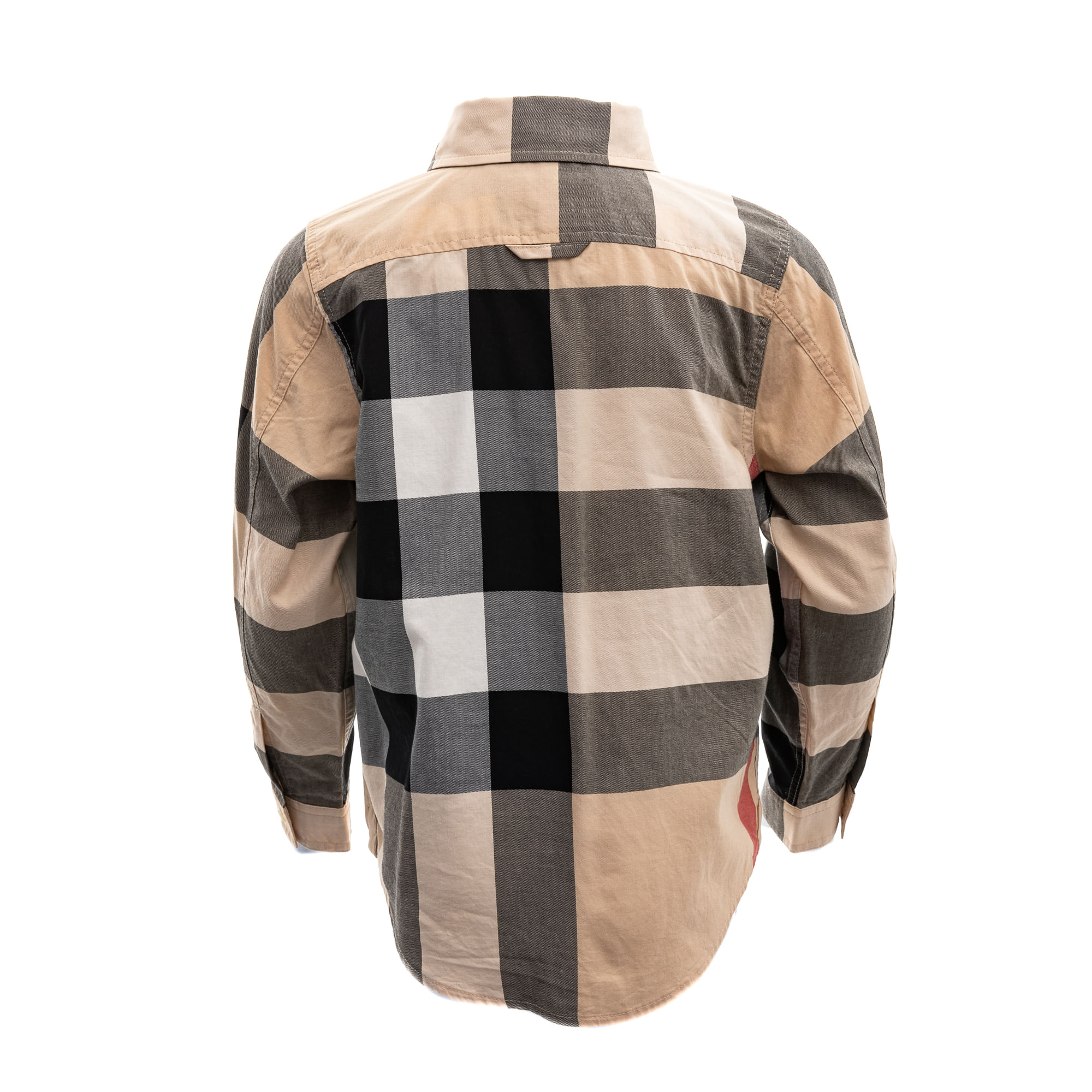 Camisa xadrez shop burberry infantil