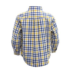 Camisa Ralph Lauren Infantil Xadrez Branco Amarelo e Azul