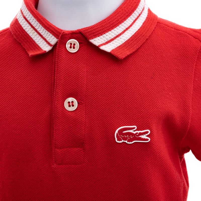 Polo-Lacoste-Infantil-Vermelha