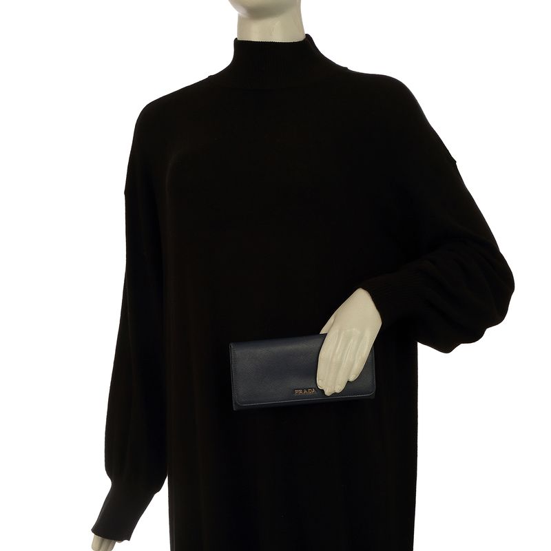 Carteira-Prada-Grande-Couro-Saffiano-Azul-Marinho