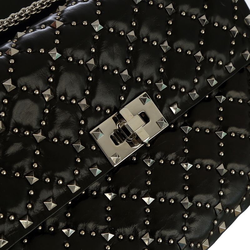 Bolsa-Valentino-Garavani-Rockstud-Spike-Nappa-Preta-