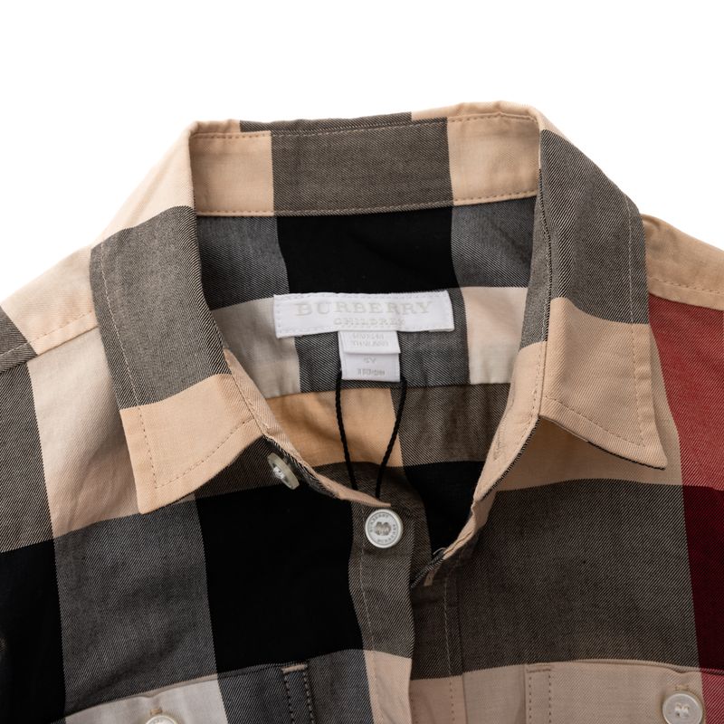 Camisa-Burberry-Infantil-Xadrez-Classica