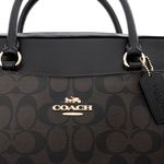 Pasta-Coach-Signature-Couro-Preto