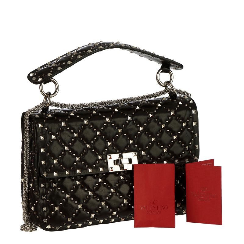 Bolsa-Valentino-Garavani-Rockstud-Spike-Nappa-Preta-