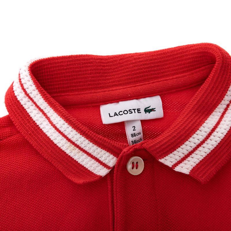 Polo-Lacoste-Infantil-Vermelha