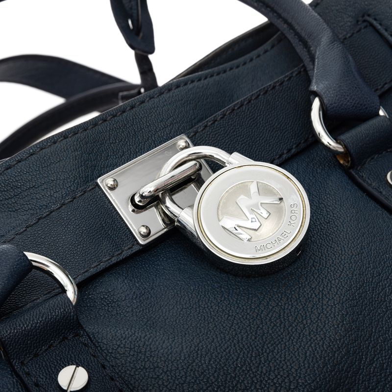 Bolsa-Michael-Kors-Cadeado-Couro-Azul