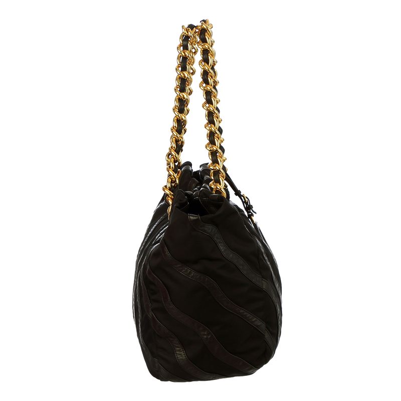 Bolsa-Prada-Nylon-e-Couro-Preto