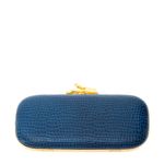 Clutch-Diane-Von-Furtenberg-Couro-Azul-Texturizado