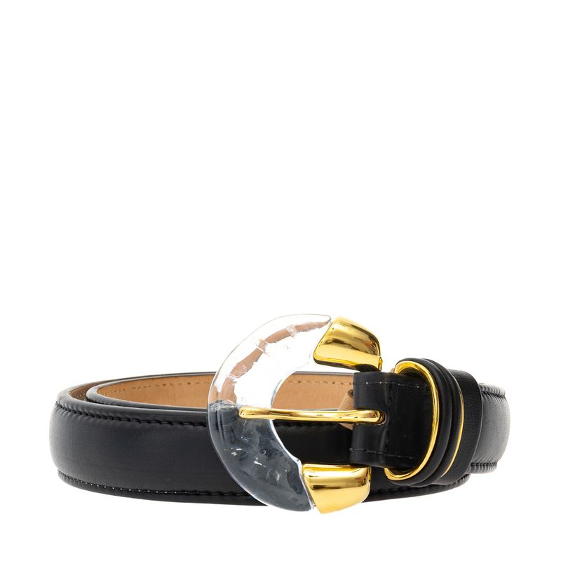 Cinto-Cris-Barros-Couro-Preto-Fivela-Transparente