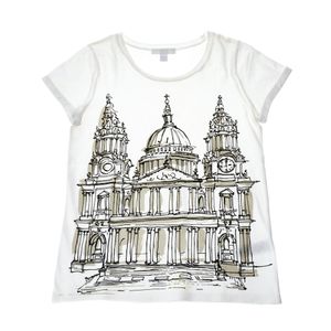 Camiseta Burberry Infantil Branca Estampada