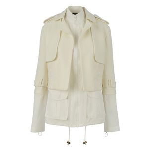 Conjunto Casaco e Colete Talie NK Tecido Branco