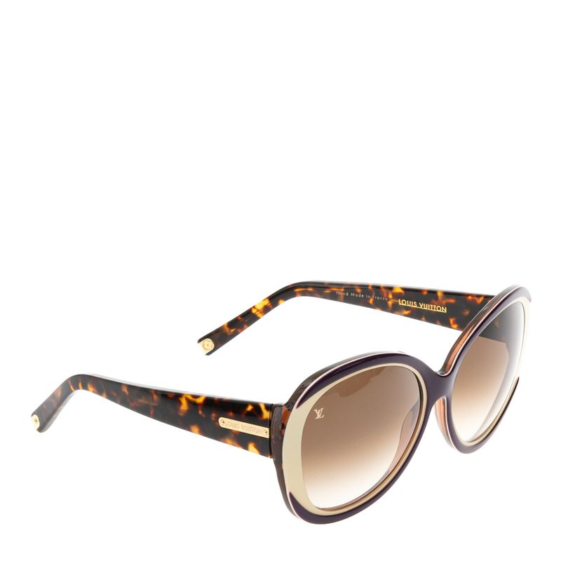 Oculos-Louis-Vuitton-Roxo-Creme-e-Marrom-Mescla