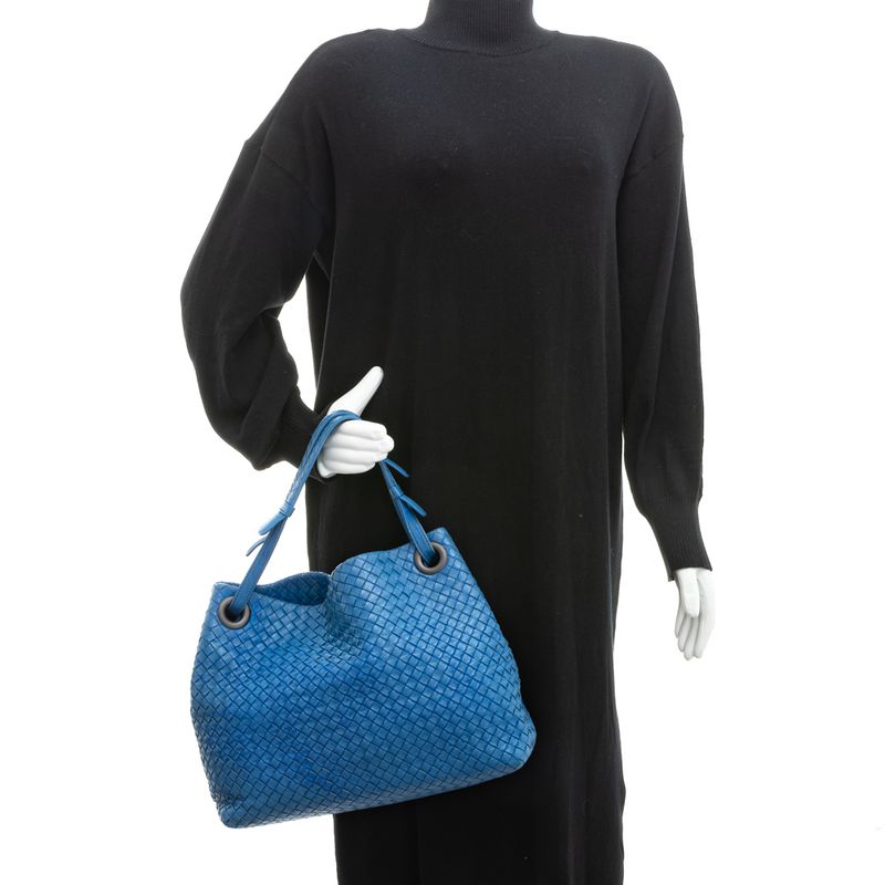 Bolsa-Bottega-Veneta-Intrecciato-Azul