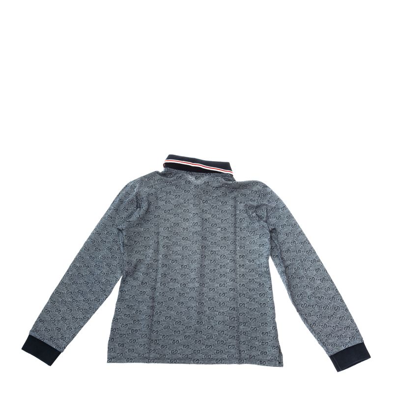 Camisa-Polo-Gucci-Infantil-Monograma-Manga-Longa