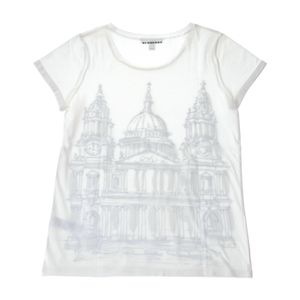 Camiseta Burberry Infantil Branca Estampada