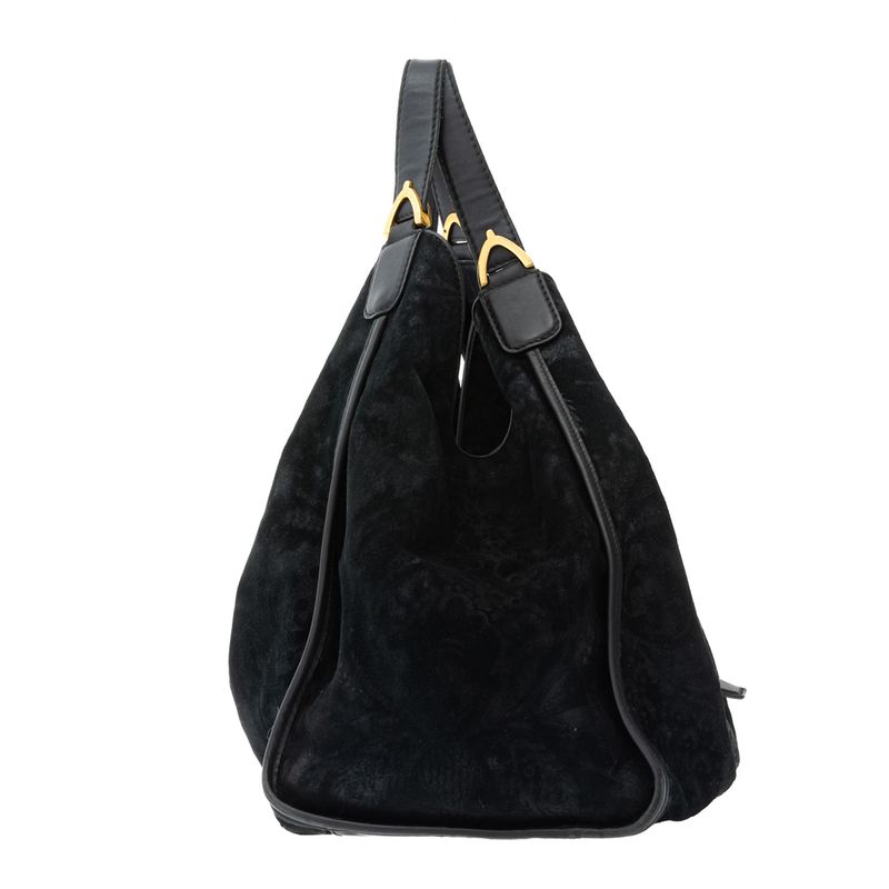 Bolsa-Gucci-Stirrup-Camurca-Estampada-Azul-Marinho