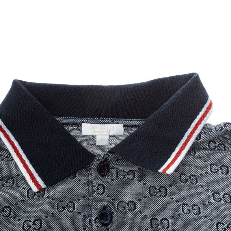 Camisa-Polo-Gucci-Infantil-Monograma-Manga-Longa