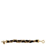 Pulseira-Juicy-Couture-Tecido-Preto-e-Metal-Dourado