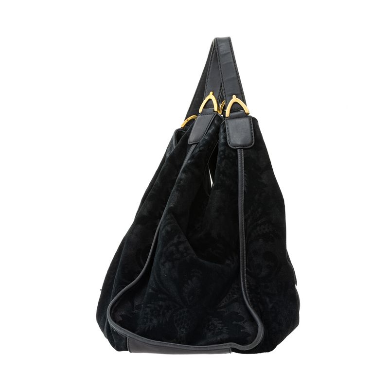 Bolsa-Gucci-Stirrup-Camurca-Estampada-Azul-Marinho