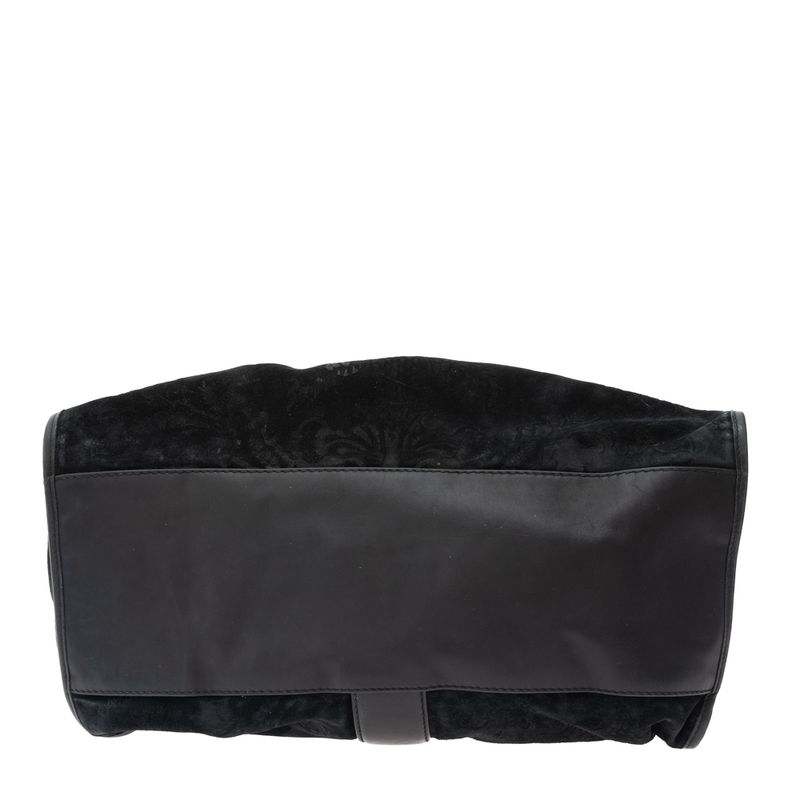 Bolsa-Gucci-Stirrup-Camurca-Estampada-Azul-Marinho