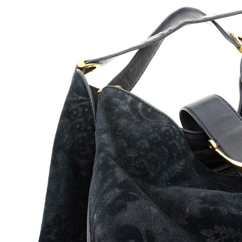 Bolsa-Gucci-Stirrup-Camurca-Estampada-Azul-Marinho