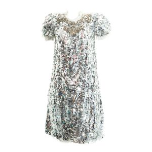 Vestido Dolce & Gabbana Paetê Prateado