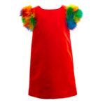 Vestido-Infantil-Charabia-Vermelho-e-Plumas-