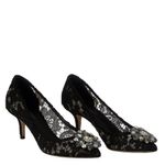 Scarpin-Dolce---Gabbana-Renda-Preta-e-Pedraria-