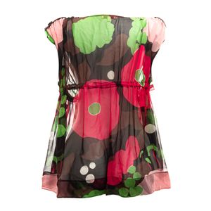 Blusa Kenzo Estampada Rosa e Verde