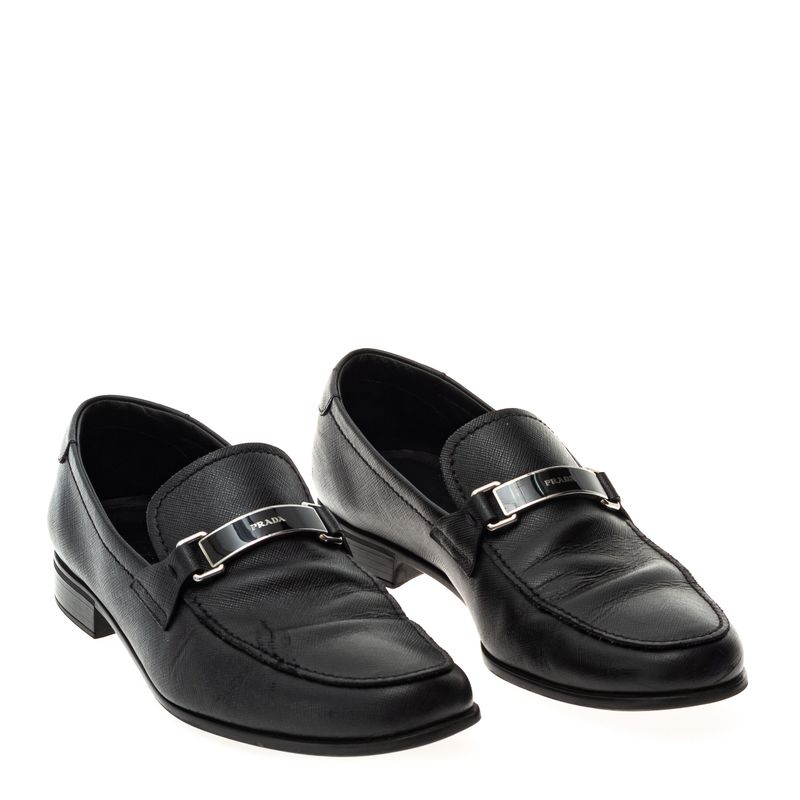 Mocassim-Prada-Couro-Saffiano-Preto