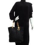Bolsa-Christian-Dior-Tote-Couro-Trancado-Preto