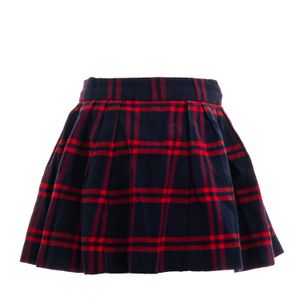 Saia Infantil Jacadi Paris Xadrez Vermelho e Azul