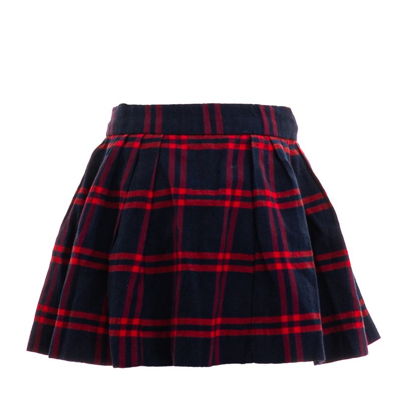 Saia-Infantil-Jacadi-Paris-Xadrez-Vermelho-e-Azul