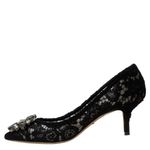 Scarpin-Dolce---Gabbana-Renda-Preta-e-Pedraria-