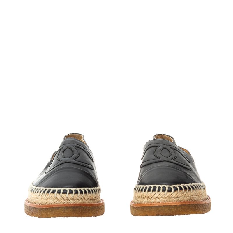 Espadrille-Chanel-CC-Couro-Preto