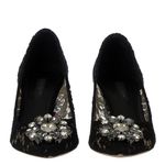 Scarpin-Dolce---Gabbana-Renda-Preta-e-Pedraria-