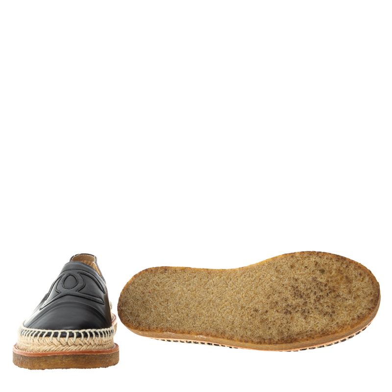 Espadrille-Chanel-CC-Couro-Preto