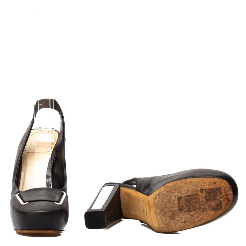 Sapato-Christian-Dior-Espelho-Couro-Preto